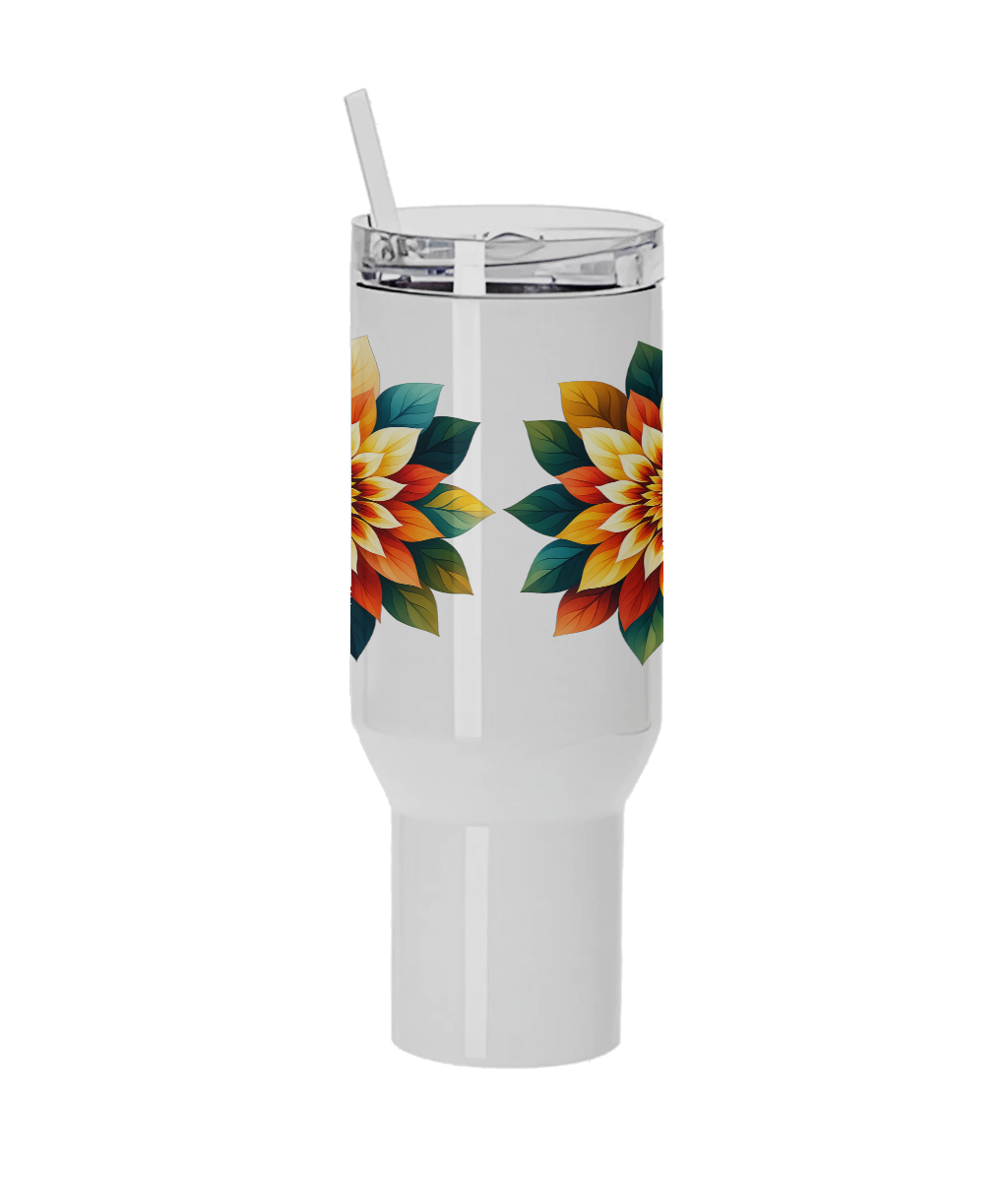 40oz Stainless Steel Tumbler with Lid and Straw