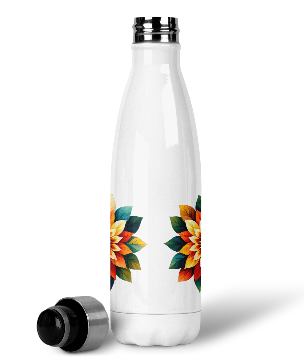 500ml White Aluminium Water Bottle (Double Walled)
