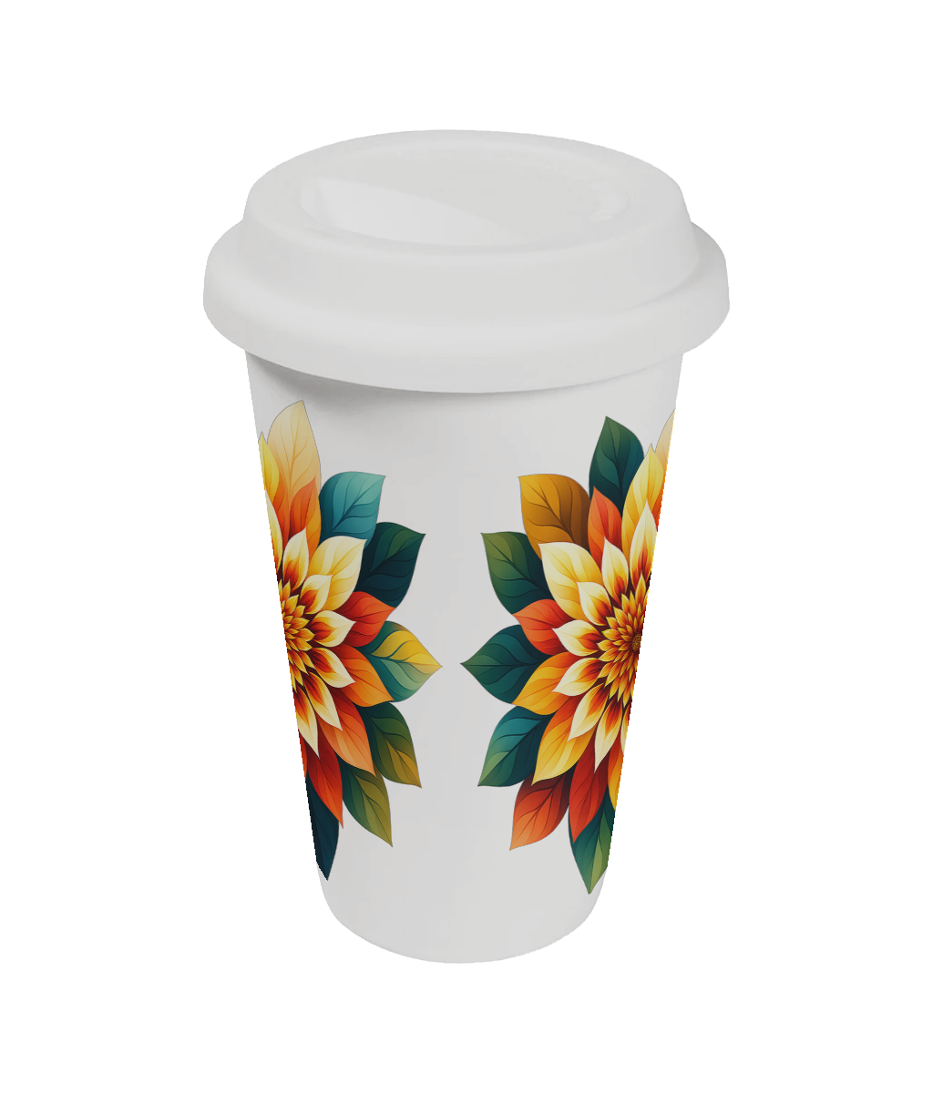 Ceramic Travel Mug with Silicone Lid