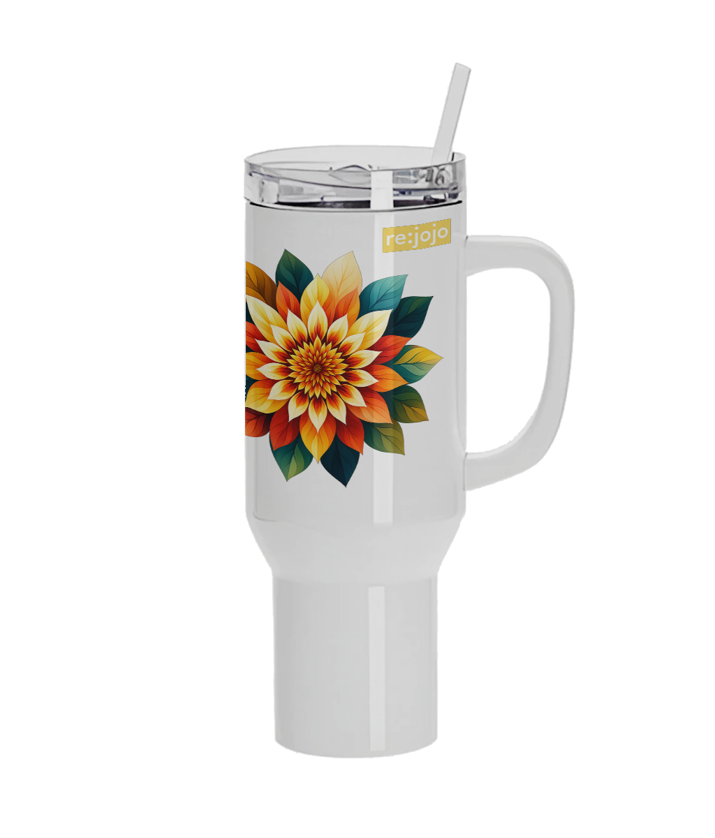 40oz Stainless Steel Tumbler with Lid and Straw