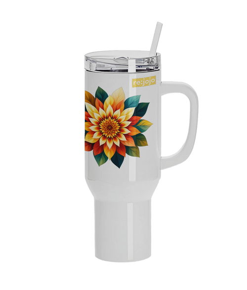 40oz Stainless Steel Tumbler with Lid and Straw