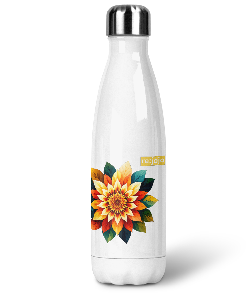 500ml White Aluminium Water Bottle (Double Walled)